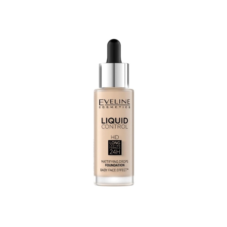 Eveline Liquid Control Foundation in Dropper /016/ Vanilla Beige 32 ml