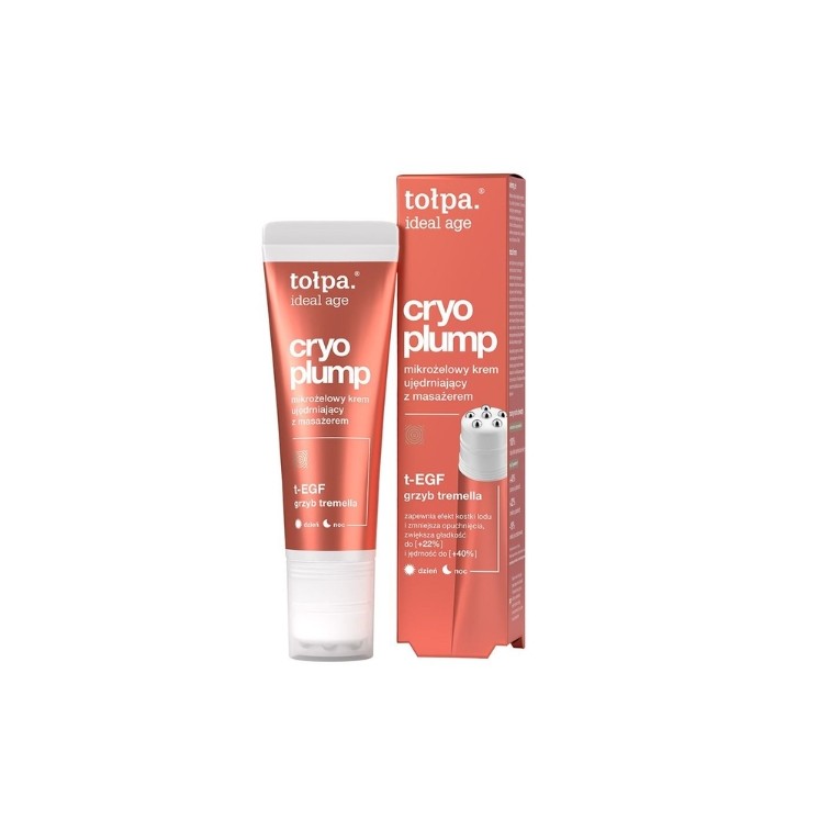 Зміцнюючий крем Tołpa Ideal Age Cryo Plump Microgel з масажером 50 мл