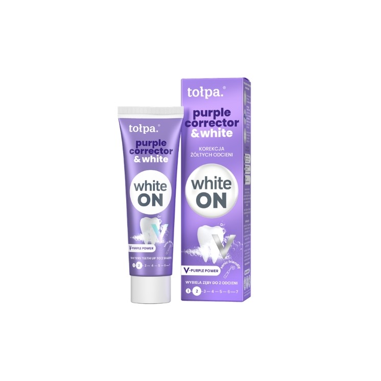 Зубна паста Tołpa White On Purple Corrector & White з фіолетовим пігментом 75 мл