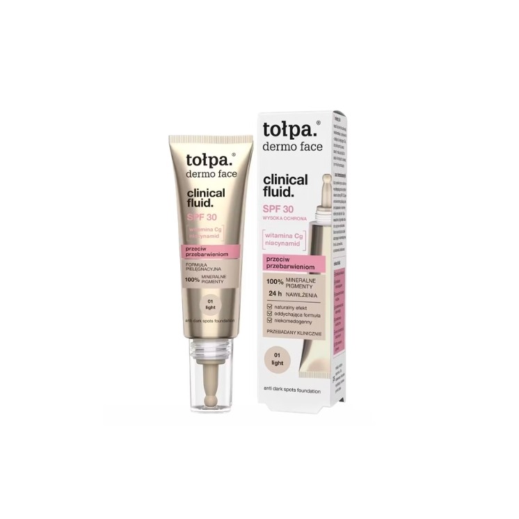 Тональний крем Tołpa Dermo Face Clinical Fluid Anti-Discoloration SPF30 /01/ Light 25 мл