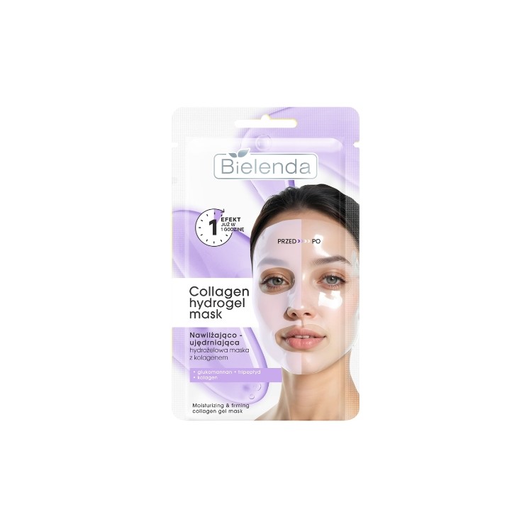 Зволожувальна та підтягуюча маска для обличчя Bielenda Collagen Hydrogel Mask, 1 шт.