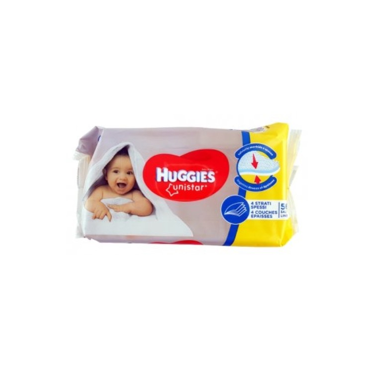 Вологі серветки Huggies Unistar 56 шт.