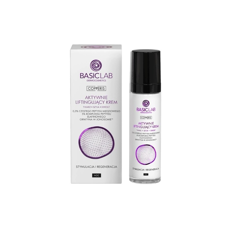 BasicLab Copperis Actively Smoothing Night Face Cream Stimulation and Regeneration 50 ml