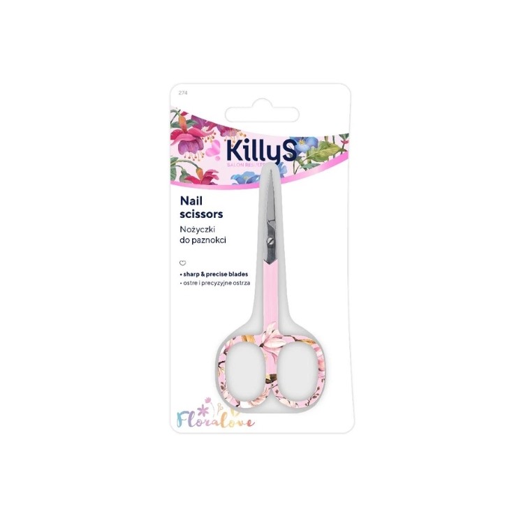 Ножиці для нігтів KillyS Floralove з квітковим принтом, 1 шт.