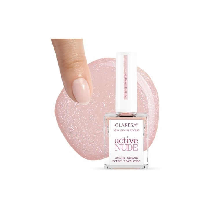 Лак для нігтів Claresa Active Nude Classic з шовковим блиском 9,5 5 ml