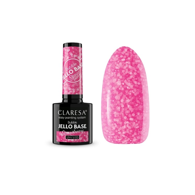Claresa Bubble Jello Base Strawberry Nail Base 5
