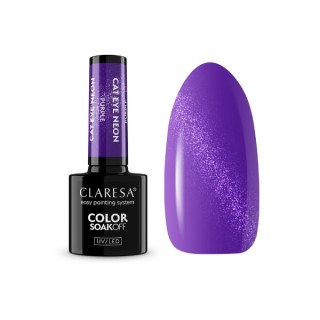 Claresa Cat Eye Neon Hybrid Nail Polish Purple 5