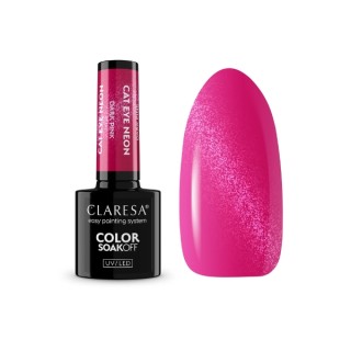 Лак для нігтів Claresa Cat Eye Neon Hybrid Dark Pink 5 г