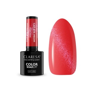 Claresa Cat Eye Neon Hybrid Nail Polish Light Pink 5 g