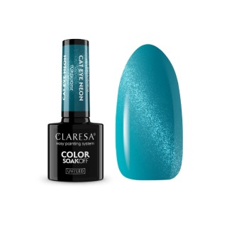 Claresa Cat Eye Neon Hybrid Nail Polish Turquoise 5