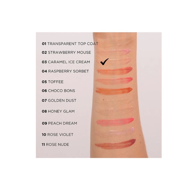 Блиск для губ Eveline Diamond Glow Lip Luminizer з гіалуроновою кислотою /03/ 5 ml