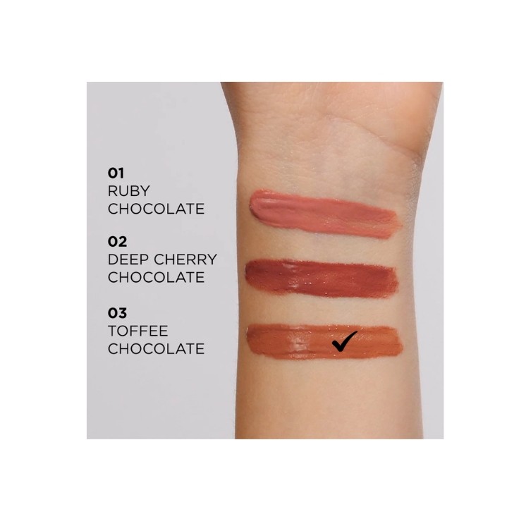 Eveline Choco Glamour Vinyl Lipstick Toffe Chocolate /03/ 5 ml