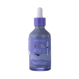 Сироватка для зміцнення шкіри обличчя з ретинолом Mary&May Retinol 1% Bakuchiol Cica 80 мл