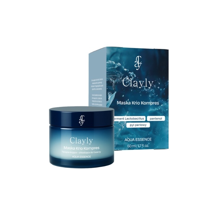 Заспокійлива та охолоджувальна кріо-компресійна маска для обличчя Clayly Aqua Essence 50 мл
