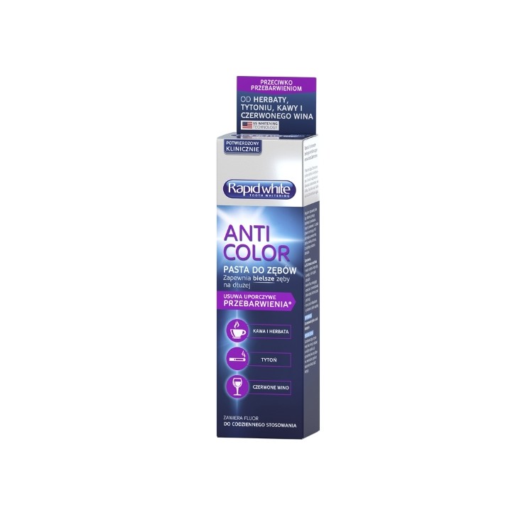 Rapid White Anti Color usuwająca przebarwienia Pasta do zębów 75 ml