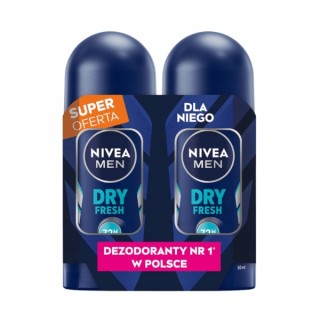 Nivea Men Dry Fresh 2-pak Antyperspirant Roll-on dla mężczyzn 2x50 ml