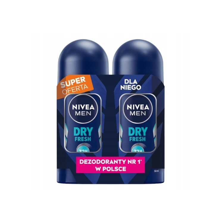 Nivea Men Dry Fresh 2-pak Antyperspirant Roll-on dla mężczyzn 2x50 ml
