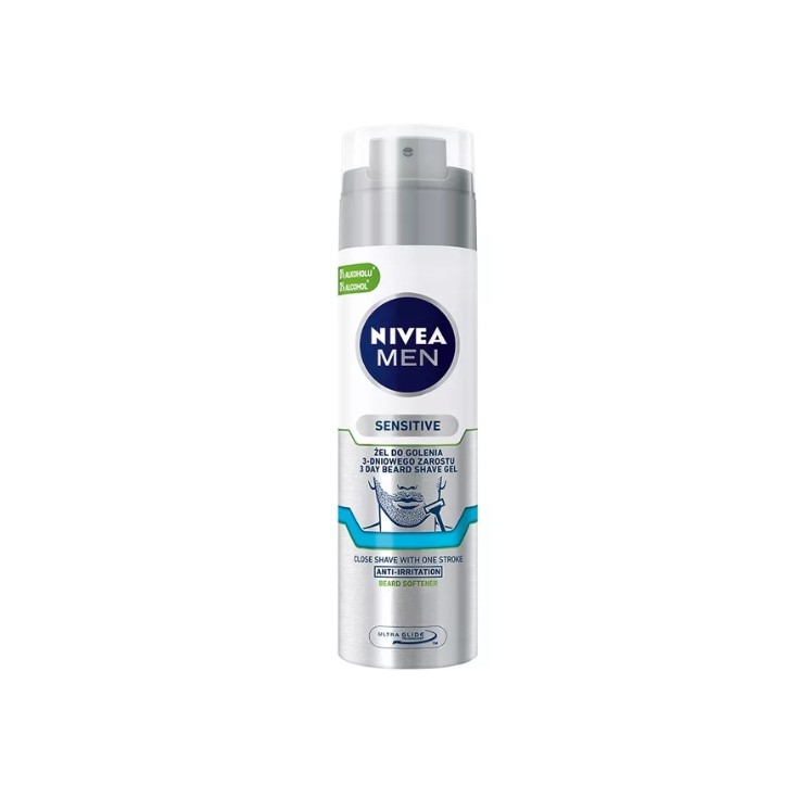 Nivea Men Sensitive Żel do golenia 3-dniowego zarostu 200 ml