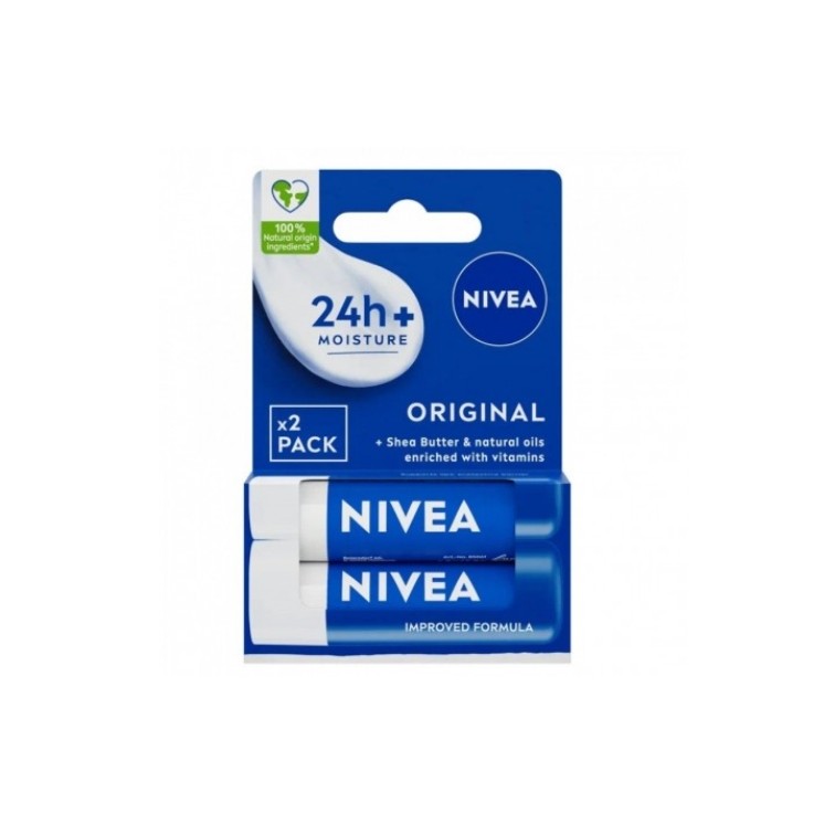 Захисний бальзам для губ Nivea Original 2 x 4,8 мл