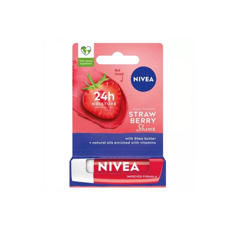 Захисний бальзам для губ Nivea Strawberry Shine 4,8 мл
