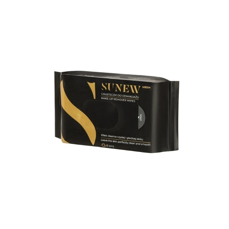 Sunew Med+ Chusteczki do demakijażu Black 8 sztuk