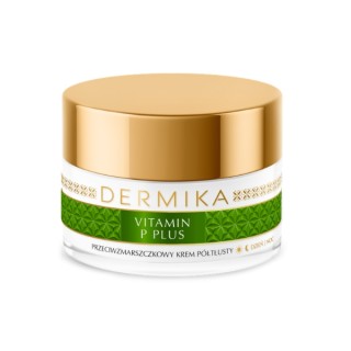 Dermika Vitamin P Plus półtłusty Krem przeciwzmarszczkowy do cery naczynkowej 50 ml