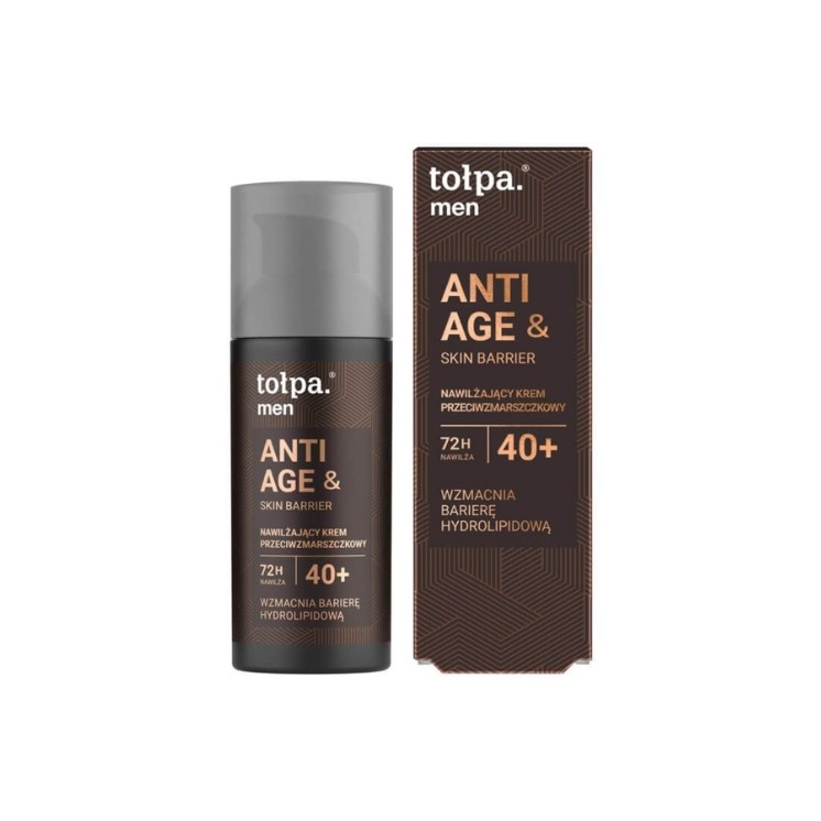 Tołpa Men Anti Age & Skin Barrier nawilżający Krem do twarzy przeciwzmarszczkowy 40+ 50 ml