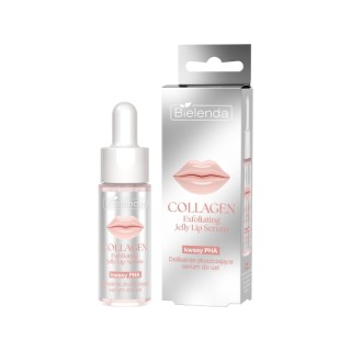 Маска для губ Bielenda Collagen Jelly Lip Mask ніжно відлущуюча сироватка для губ 10 мл