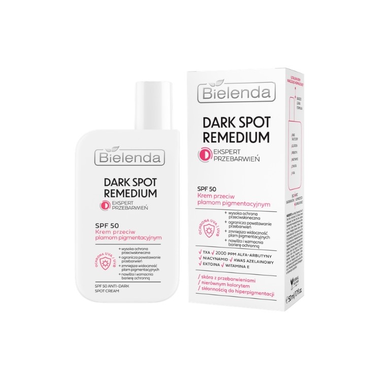 Крем для обличчя Bielenda Dark Spot Remedium проти пігментних плям SPF50 40 мл